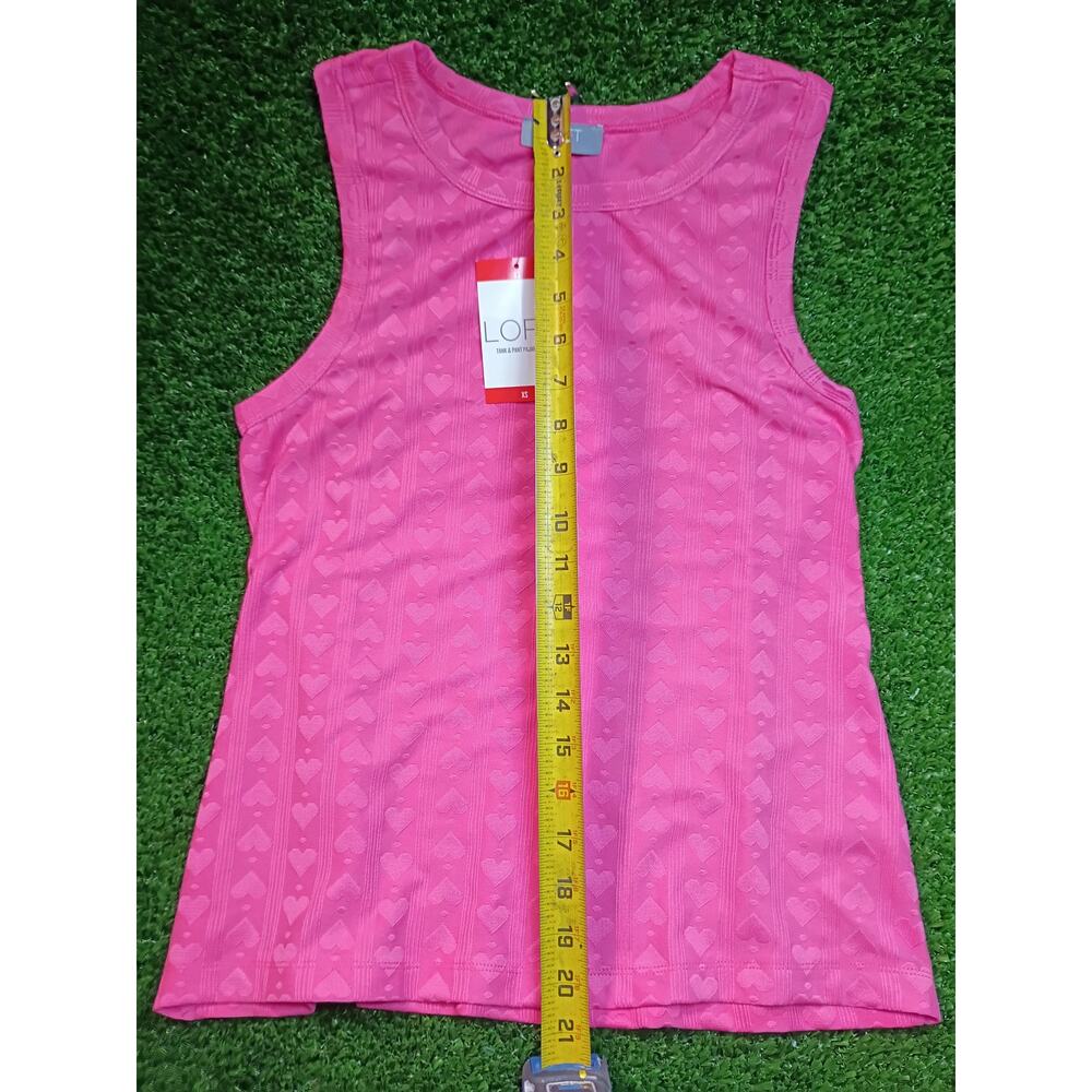 Loft Women's Valentine's Set - Pink Tank & Patterned Pants nwt xs - Picture 7 of 9